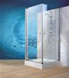 BOX DOCCIA AD ANGOLO EST.72,5/75 ELITE PROFILO CROMO - PANNELLO TRASPARENTE