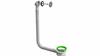 PILETTA PASSANTE CON TROPPO PIENO TONDO CON TUBO FLESSIBILE ED ESTENSIBILE GRIGLIA ABS CROMO DIAM.38MM