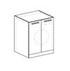BASE PER LAVATRICE 2 ANTE CM.70 P.62 H.87,5 TRANCHE GRIGIO ANTRACITE