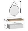 MOBILE DA BAGNO LIFE CM.105 CASTAGNO NATURALE