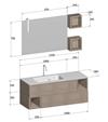 MOBILE DA BAGNO URBAN CM.125 TRANCHE' ROVERE CHIARO