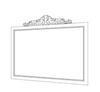 SPECCHIO SOFIA CM.111 H.118 BIANCO DECAPE' CON DECORO ARGENTO