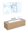 MOBILE DA BAGNO SOSPESO P2 CM.140 ROVERE