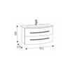 BASE SOSPESA WAVE 2 CASSETTI CM.89X49 OLMO ONYX