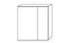 SPECCHIO CONTENITORE 2 ANTE CM.57X16 H.60 BIANCO LUCIDO