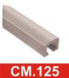 PROFILO 10 MM PIATTO ALLUMINIO LUCIDO CM.125