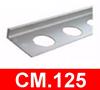 PROFILO 10 MM TERMINALE PIATTO INOX LUCIDO ACCIAIO CM.125