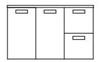 BASE ANGELA 2 ANTE 2 CASSETTI CM.80X46 H.51 OLMO CAFFE'