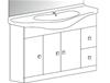 BASE PORTA LAVABO SUPER CM.100 BIANCO LUCIDO