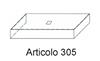 TOP CONSOLLE IN GRES 1 FORO SCARICO (SOLO LAVORAZIONE) CM.100