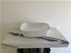 TOP IN GRES CM.47X90 H.8 BIANCO VENATO NERO LUCIDO