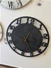 OROLOGIO DIAM.80 DA PARETE NERO IN GRES PORCELLANATO 