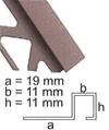 PROFILO 10 MM QUADRO ALLUMINIO BEIGE 2.5 MT