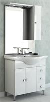 MOBILE DA BAGNO GEMMA CM.85 CON PENSILE CM.20 BIANCO LUCIDO