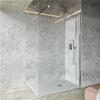 PARETE DOCCIA WALK-IN CON SOSTEGNO VIEW CM.128/130 H.200 - PROFILO CROMO - PANNELLO TRASPARENTE