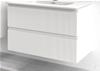 BASE SOSPESA PORTA LAVABO 2 CASETTI LINE CM.100 BIANCO OPACO